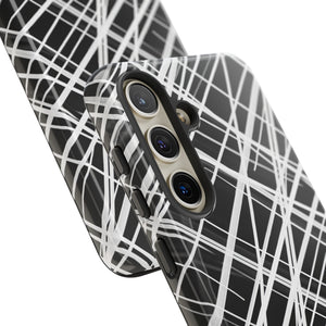 White Line Elegance - Protective Phone Case