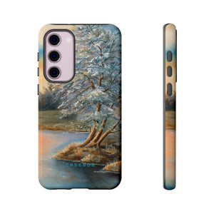 Winterday lake - Protective Phone Case