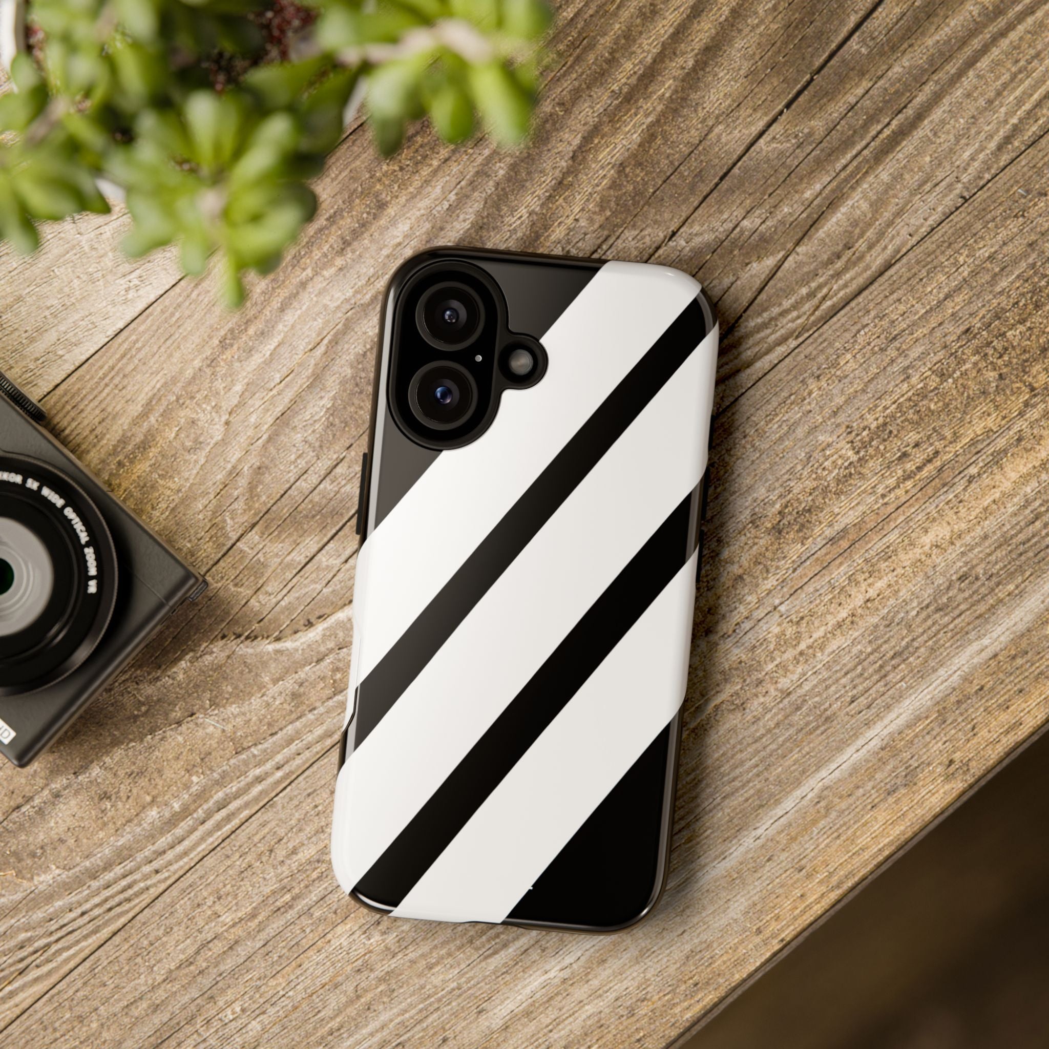 Monochrome Diagonal Symmetry - iPhone Case