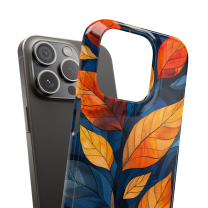 Stained Glass Blossoms iPhone 15 - Slim Phone Case