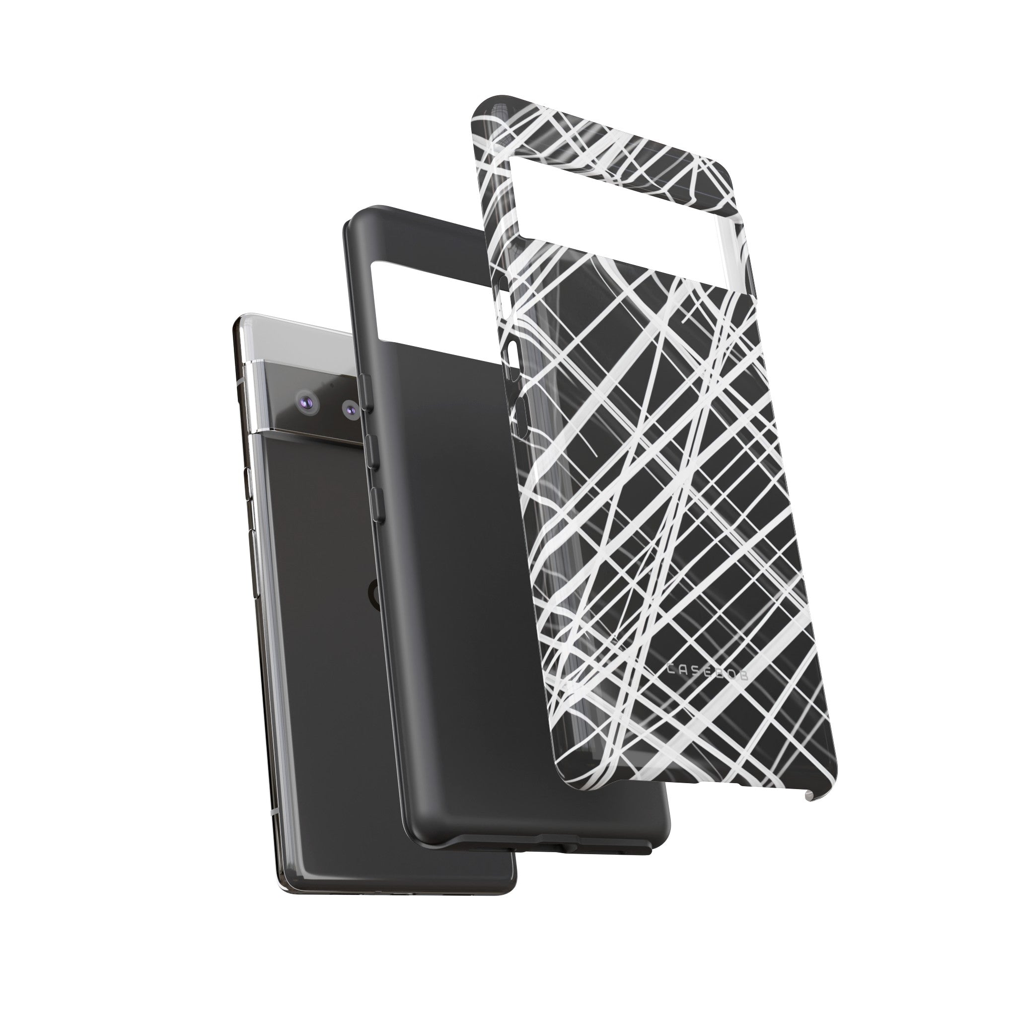 White Line Elegance - Protective Phone Case