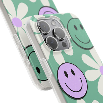 Smiley Daisy Glow iPhone 15 Pro Max Case - Soft
