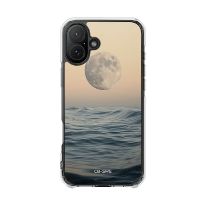 Moon Illuminates Waves iPhone Case - Impact