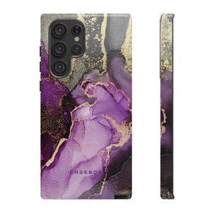 Purple Marble & Gold Phone - Protective Phone Case