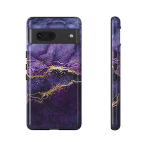 Purple Blue Marble - Protective Phone Case