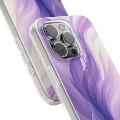 Purple Ribbon Waves iPhone 16 Pro Max Case - Soft