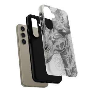 Monochrome Giraffe: Intricate Elegance - For Samsung S24