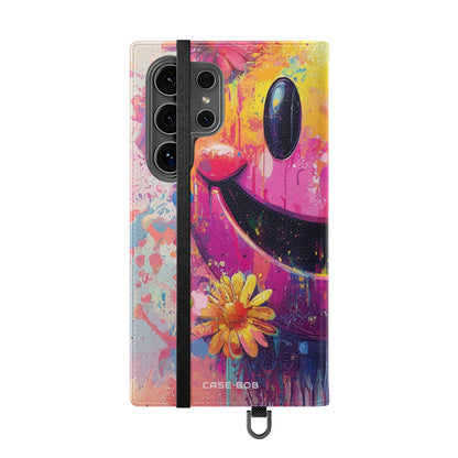 Smiley Bloom Drip - Samsung S24 Ultra Case - Wallet