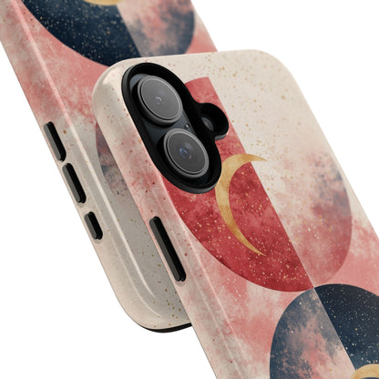 Golden Crescents Crimson iPhone 16 Plus Case - Tough