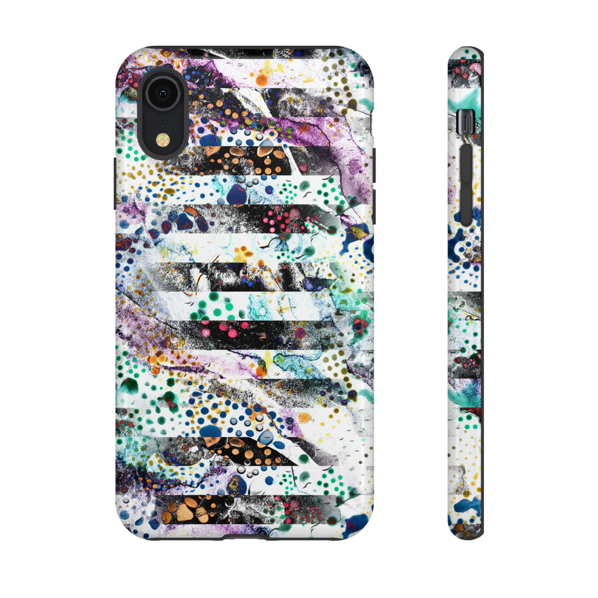 Abstract Green Purple - Protective Phone Case