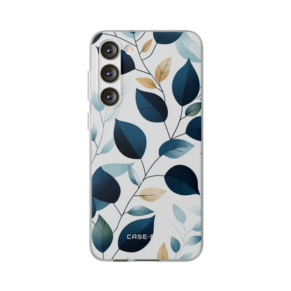 Navy Leaf Veins Samsung S23 Plus Case - Soft
