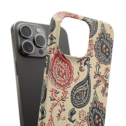 Vintage Paisley Elegance iPhone 15 - Slim Phone Case