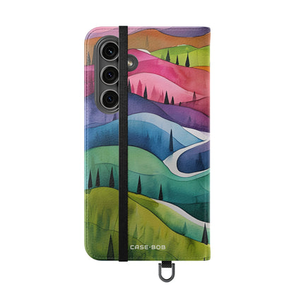 Valkoinen polku - Samsung S24 Plus -lompakkokotelo