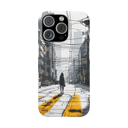 Urban Noir Streetscape iPhone 16 - Slim Phone Case