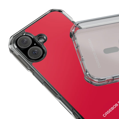 Crimson Red - Clear Impact iPhone 16 Phone Case