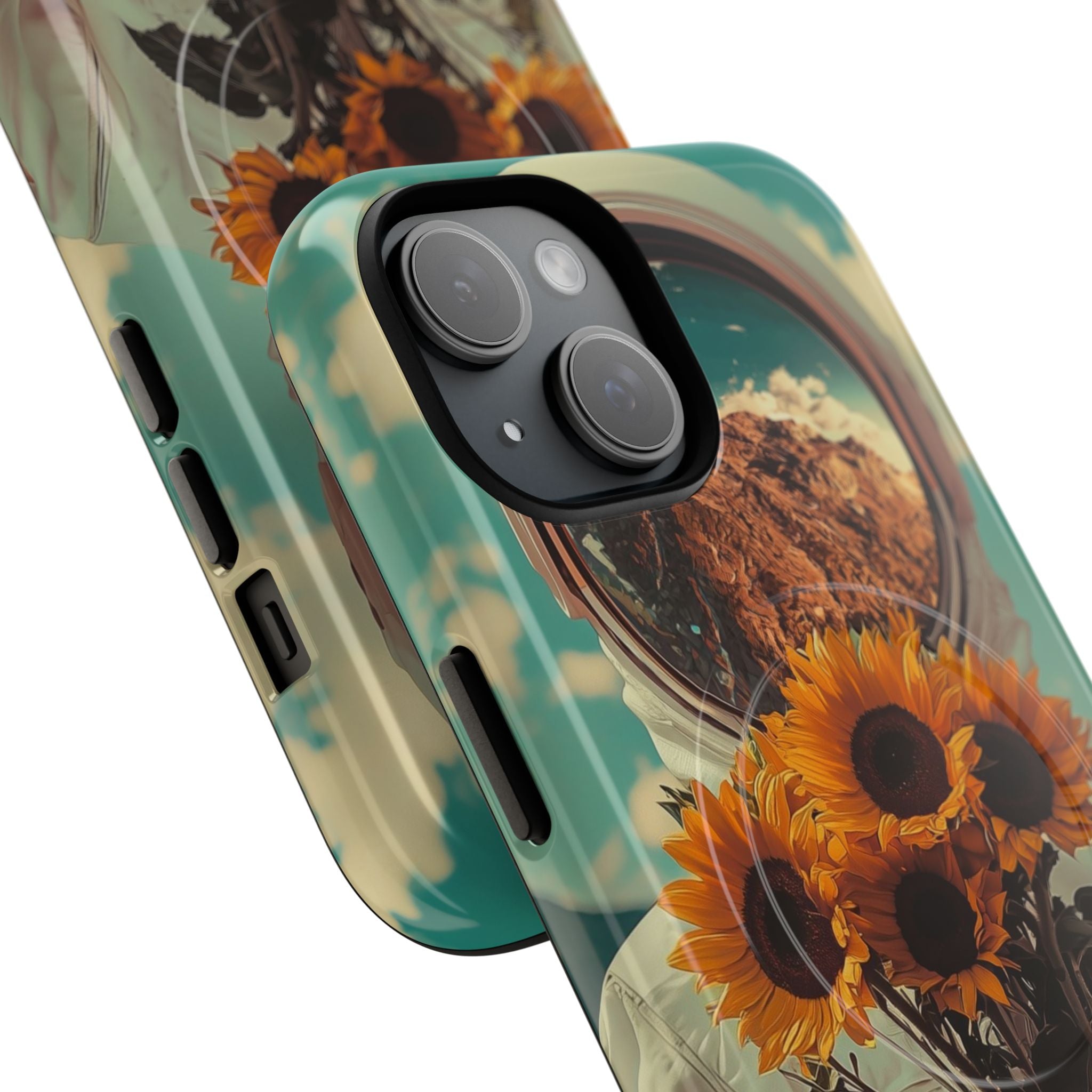 Sunflower Astronaut iPhone 15 Case - Tough+