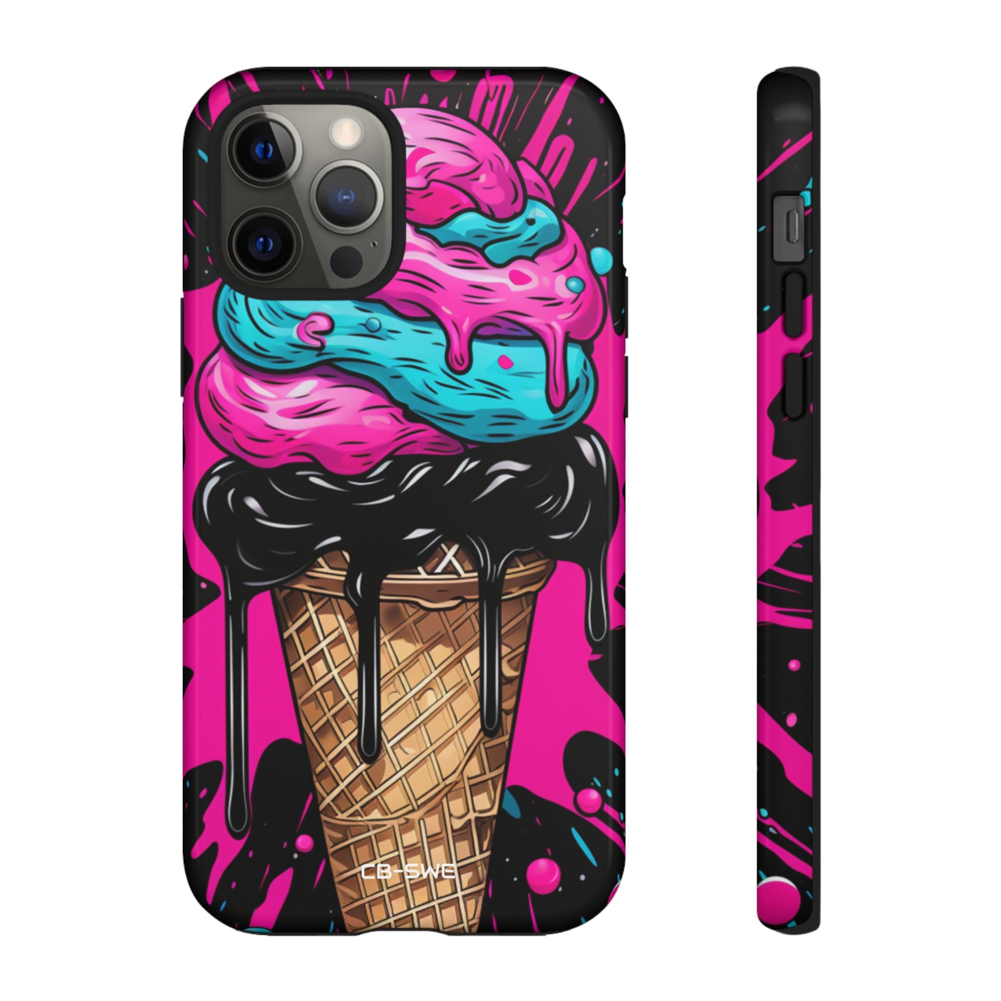 Neon Ice Cream Burst - iPhone Case