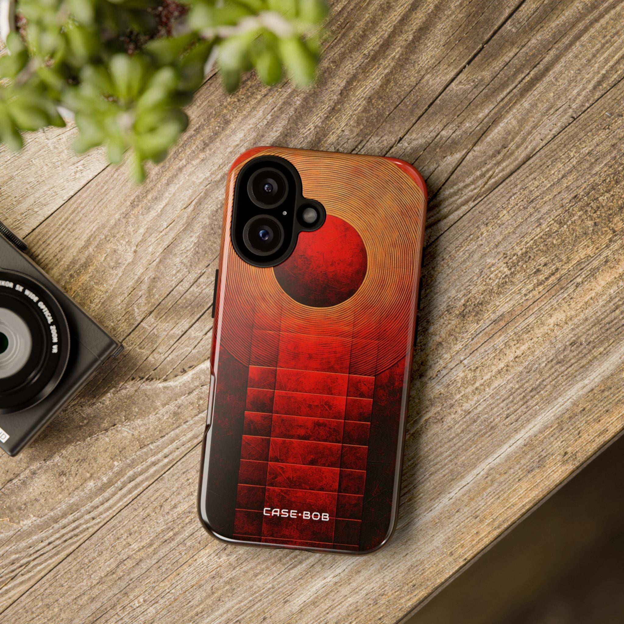 Crimson Orbit iPhone 16 Pro Case - Tough