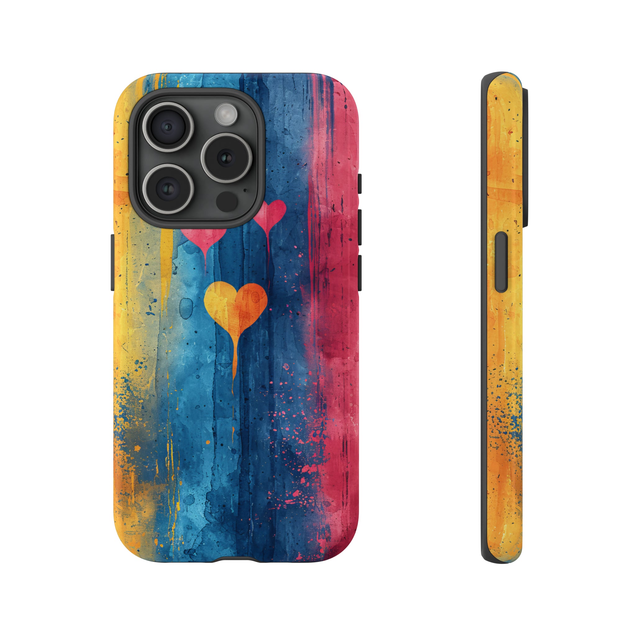 Watercolor Stripe Bliss - Protective Phone Case