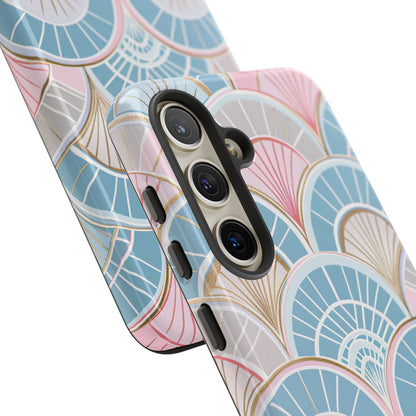 Art Deco Pastel Fan Pattern - Tough Samsung S24 Phone Case