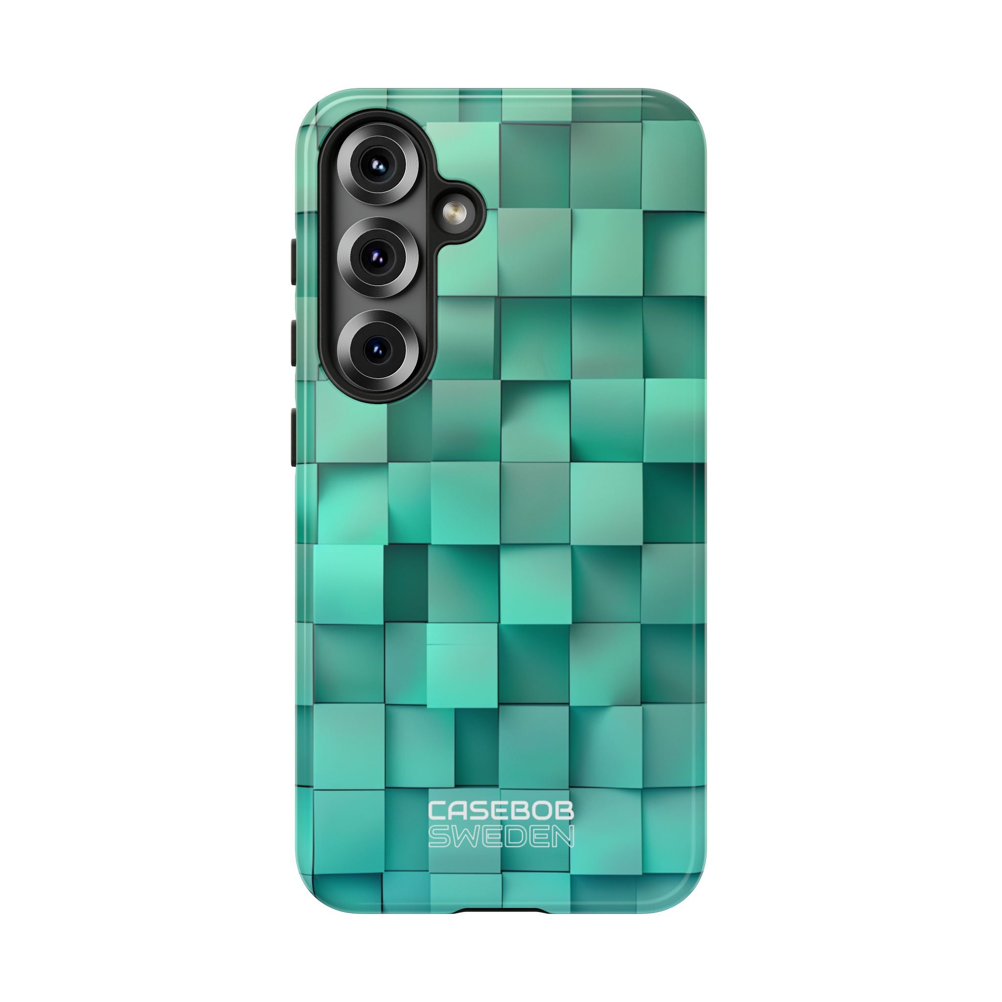 Gevouwen Blauwe Vierkanten Samsung S25 - Tough
