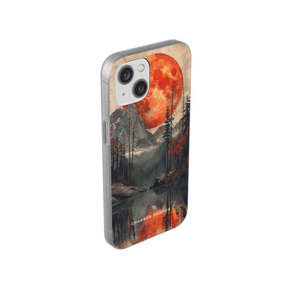 Celestial Glow Over Reflective Landscape iPhone 14 - Flexi Phone Case