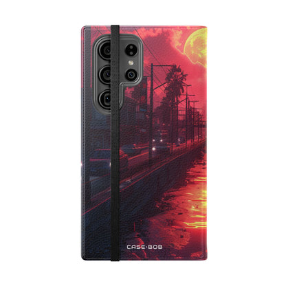 Yellow Moon Reflection - Samsung S23 Ultra Case - Wallet