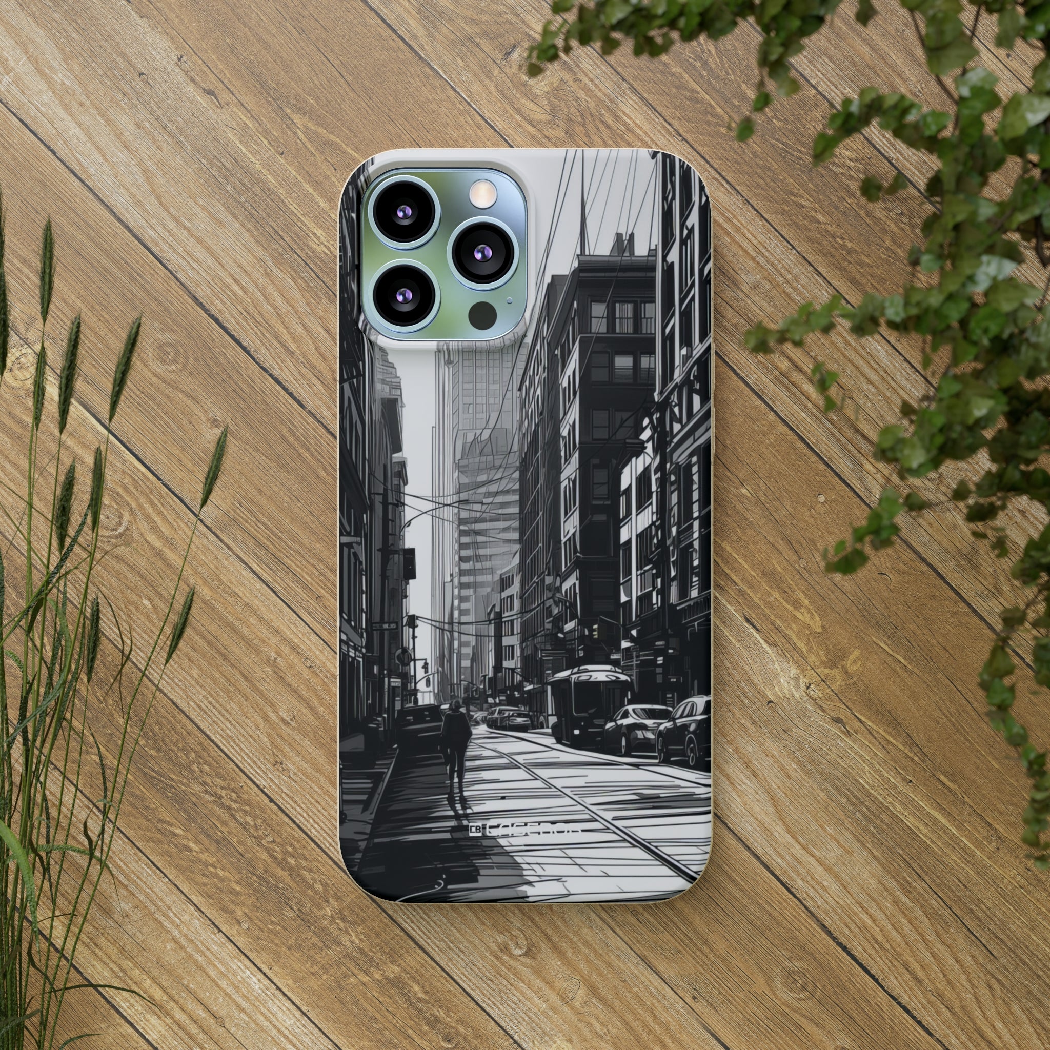 Noir Urban Serenity | Biodegradable Phone Case