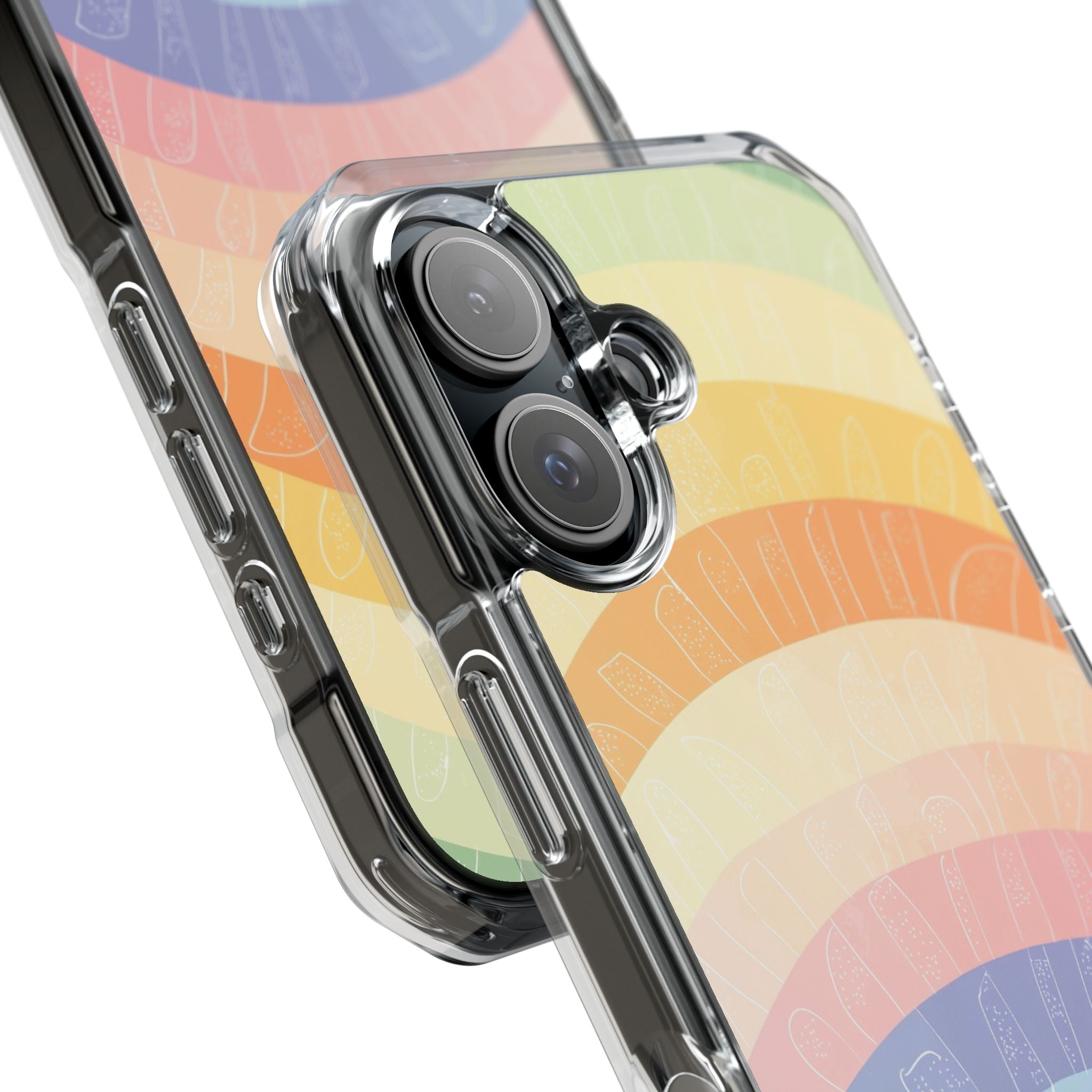 Pastel Rainbow Bands iPhone 16 Case - Impact