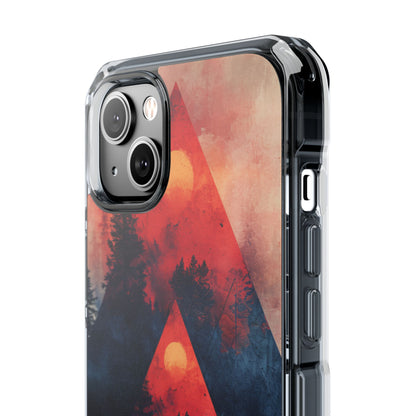 Red Sky Serenity - Clear Impact iPhone 14 Phone Case