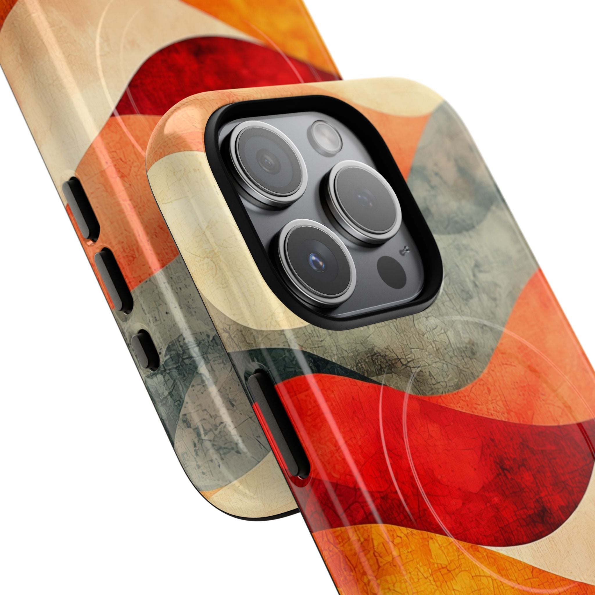 Cracked Wave Sunset iPhone 15 Pro Case - Tough+