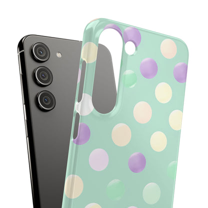 Pastel Polka Dots - Slim Samsung S23 Phone Case