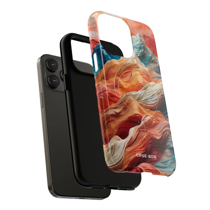 Fabric Peaks Cream iPhone 14 Pro Max Case - Tough+