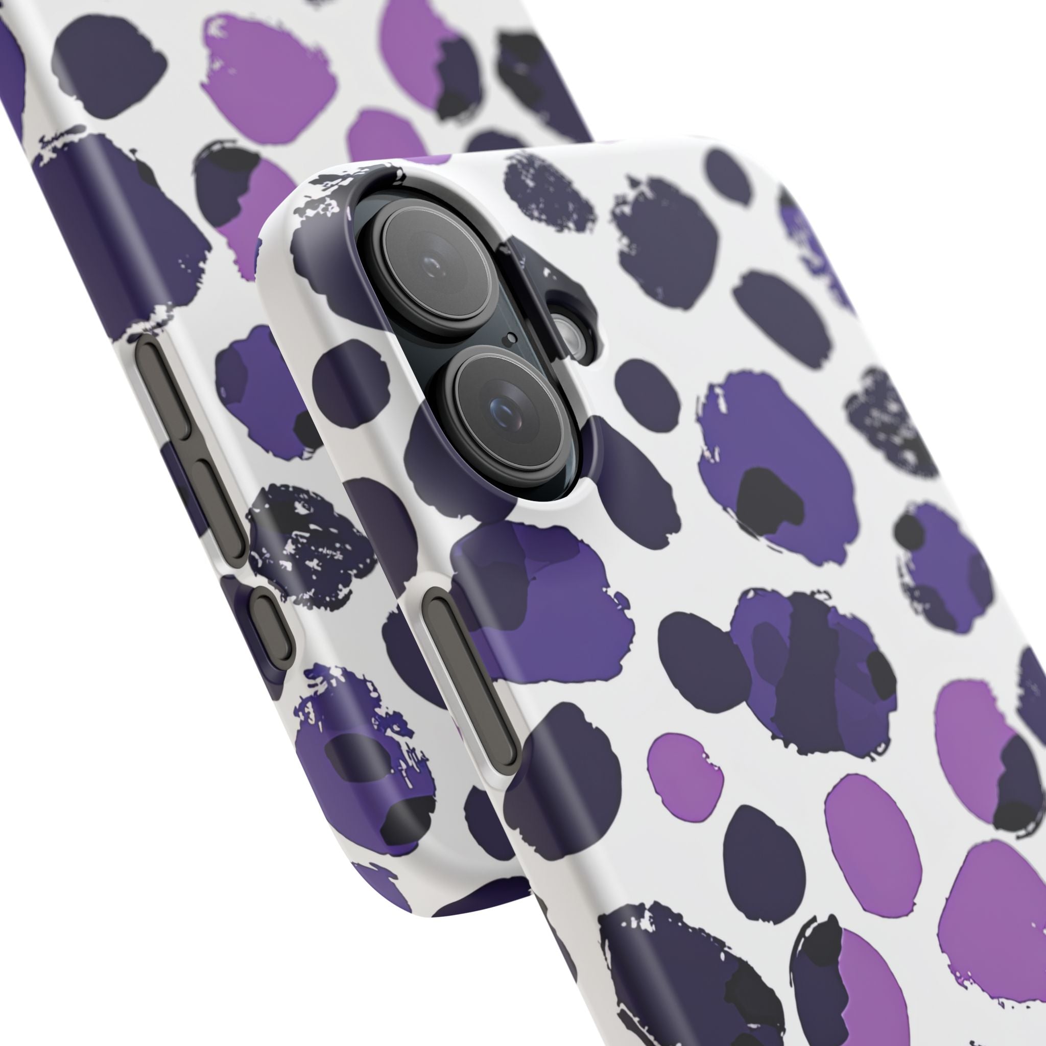 Purple Inkblots iPhone 16 - Slim Phone Case