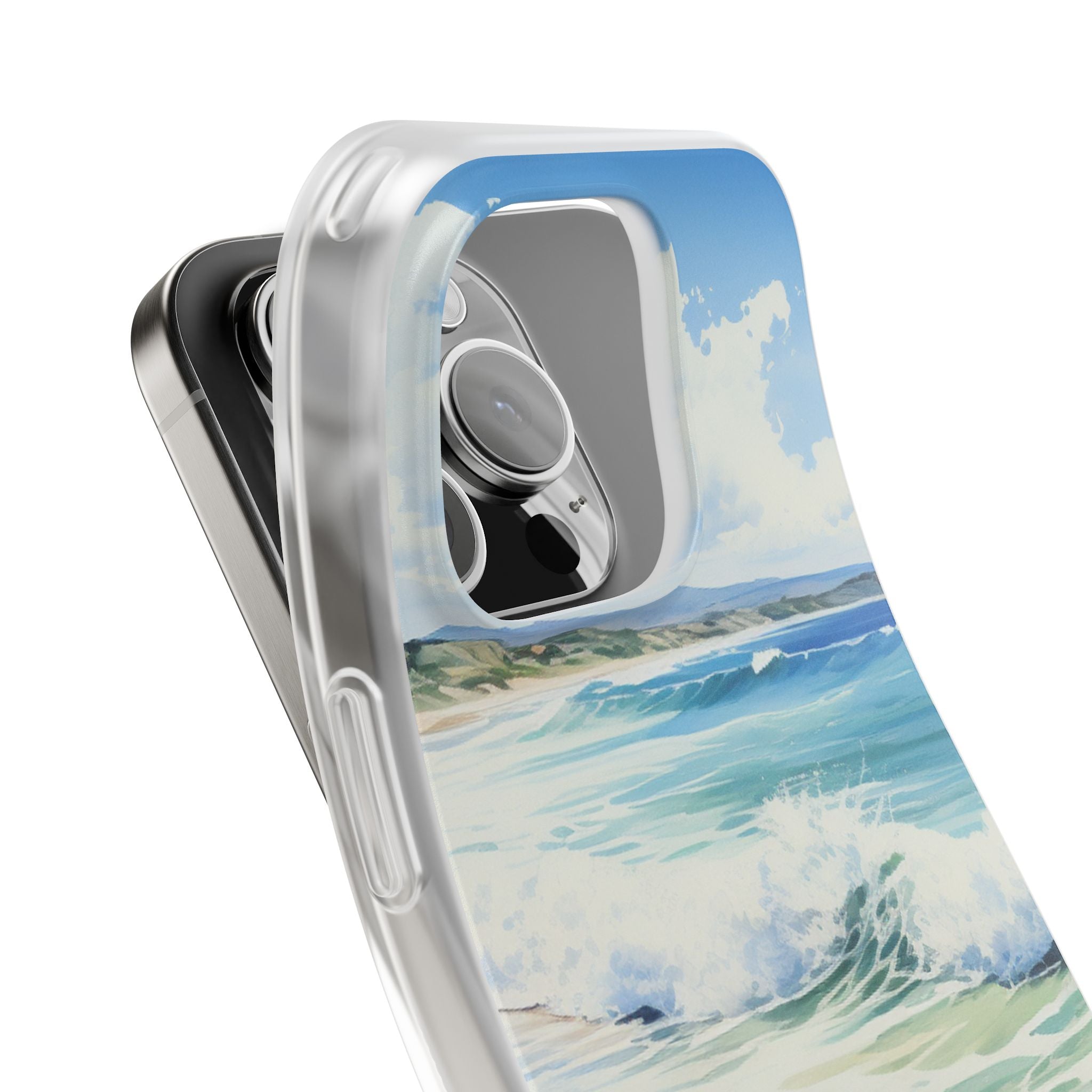 Foamy Wave Breeze iPhone 16 Pro Case - Soft