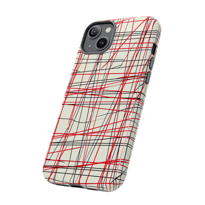 Red Line Minimalist - Protective Phone Case