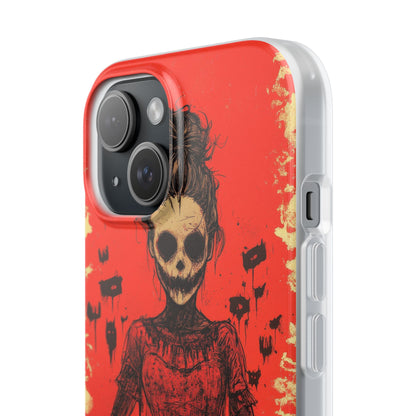 Haunting Scarlet Descent iPhone 15 - Flexi Phone Case