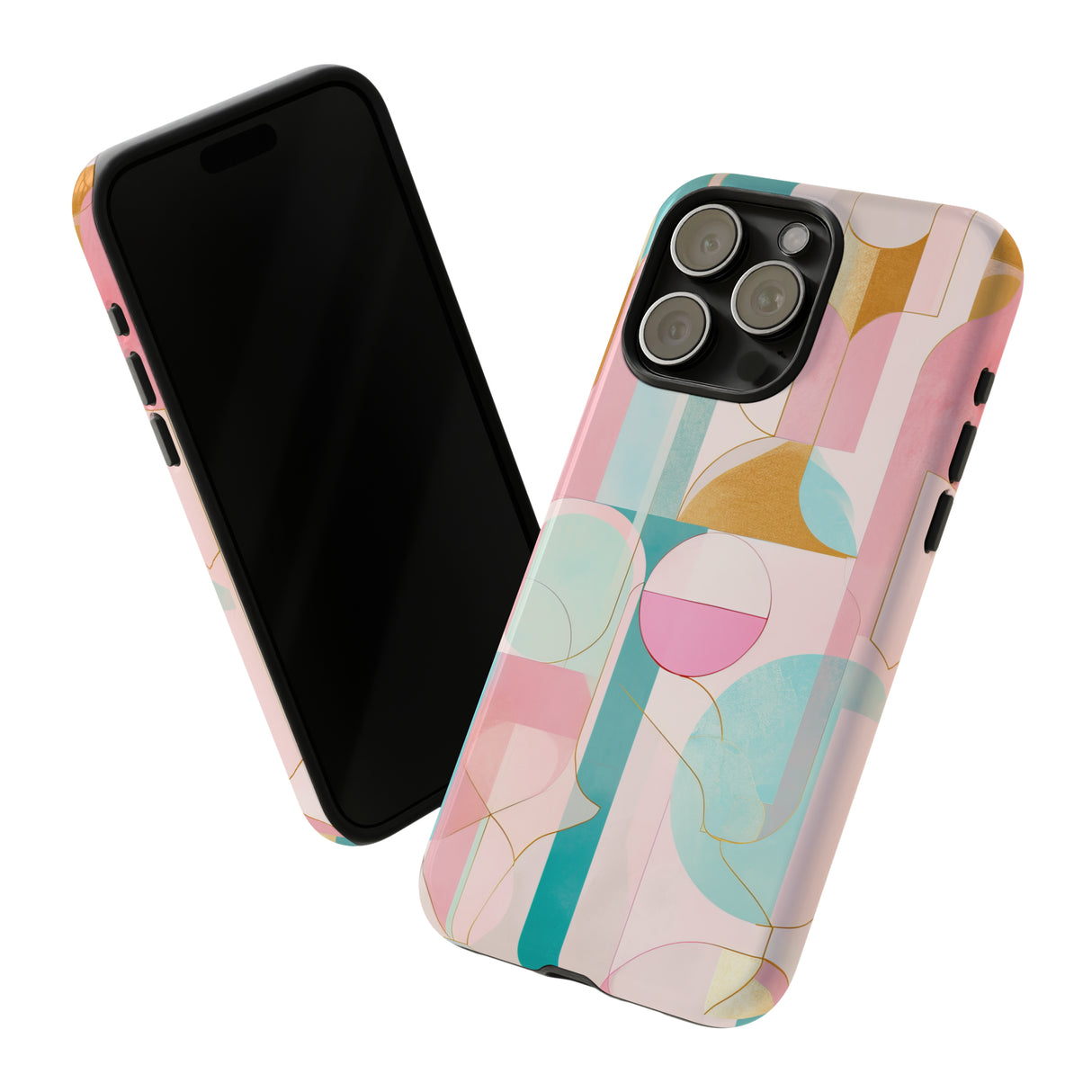 Deco Pink Geometric Fusion - Protective Phone Case