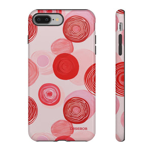 Crimson Circle Minimalism - Protective Phone Case