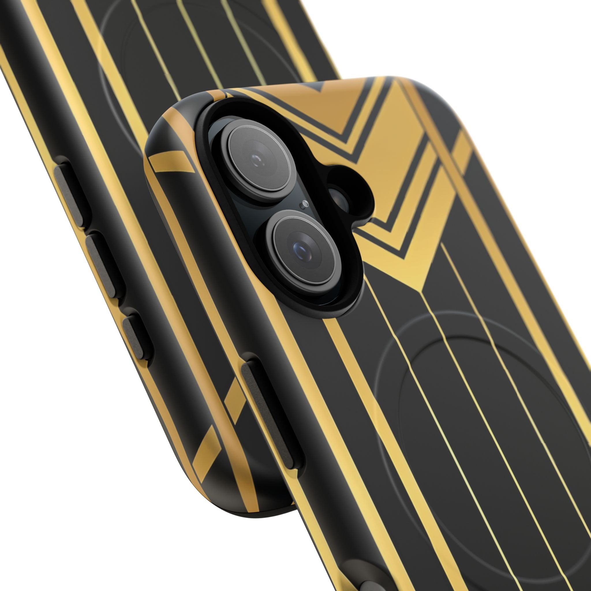 "Golden Art Deco Symmetry in Geometric Elegance" iPhone 16 | Tough+ Phone Case