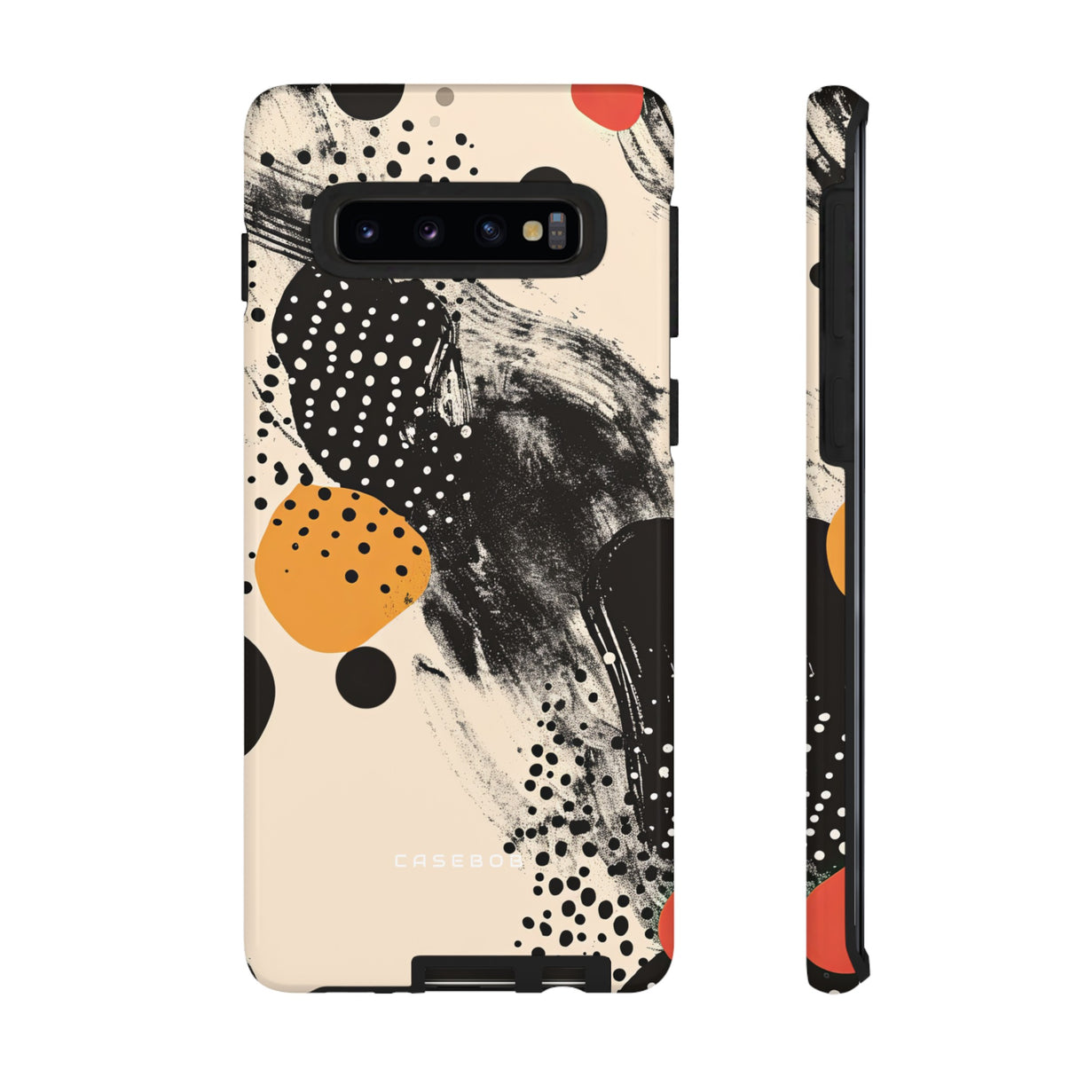 Black Dot Elegance - Protective Phone Case