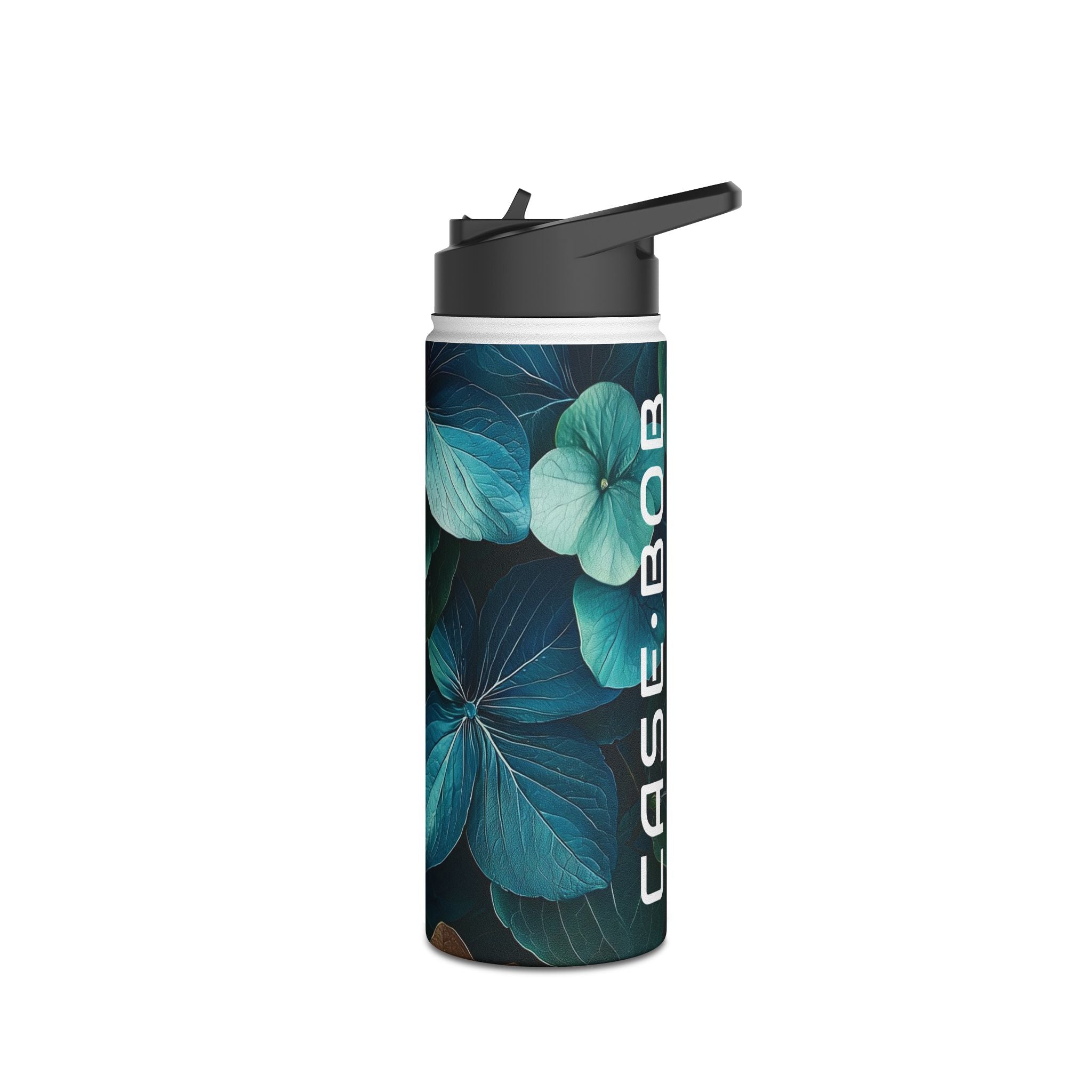 Teal Bloom - Stainless Steel Water Bottle