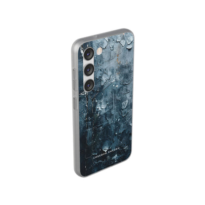 Weathered Blue Tapestry with Cracked Layers Samsung S23 - Flexi Phone Case