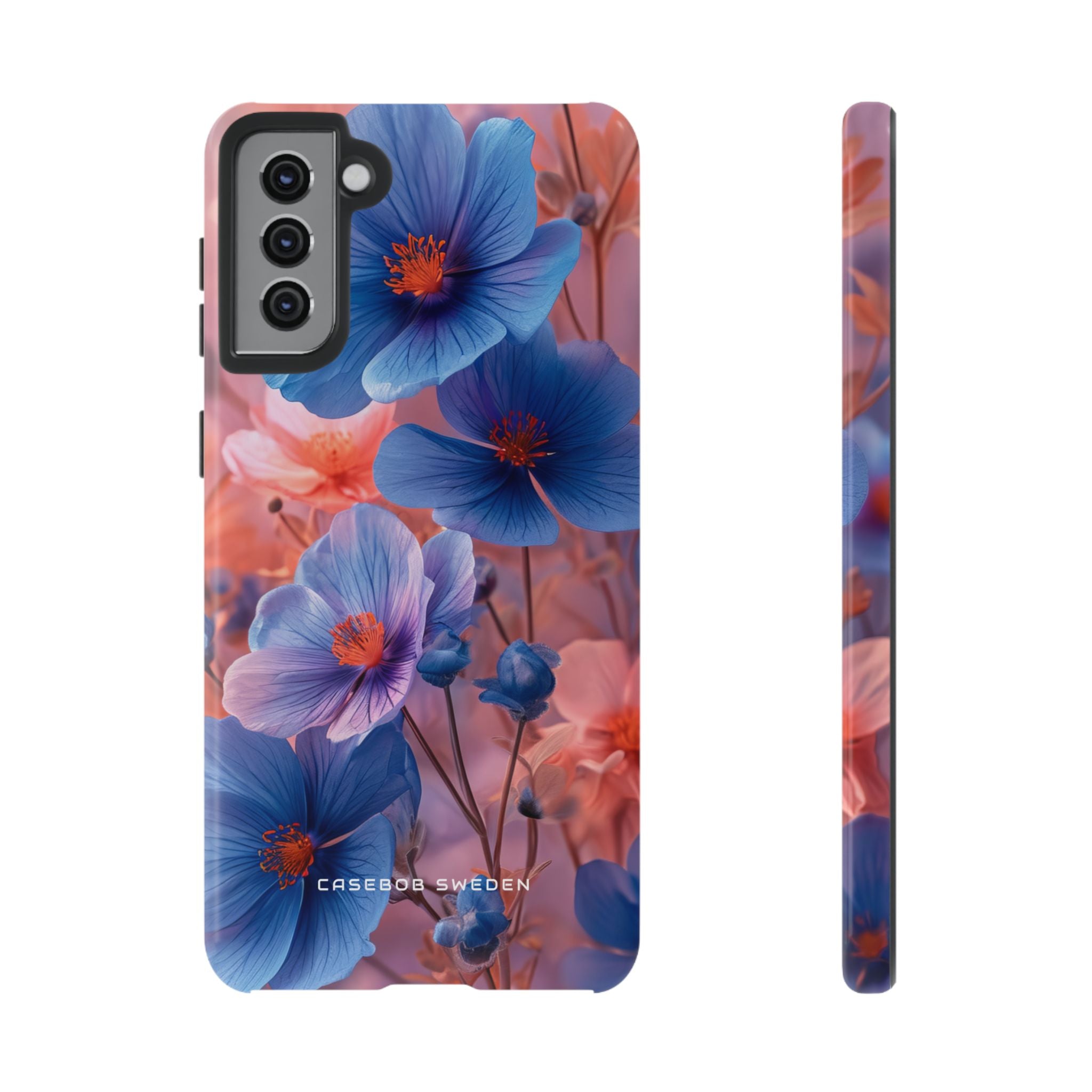 Harmonious Blooming Blues and Pinks  Samsung S21 - Tough Phone Case