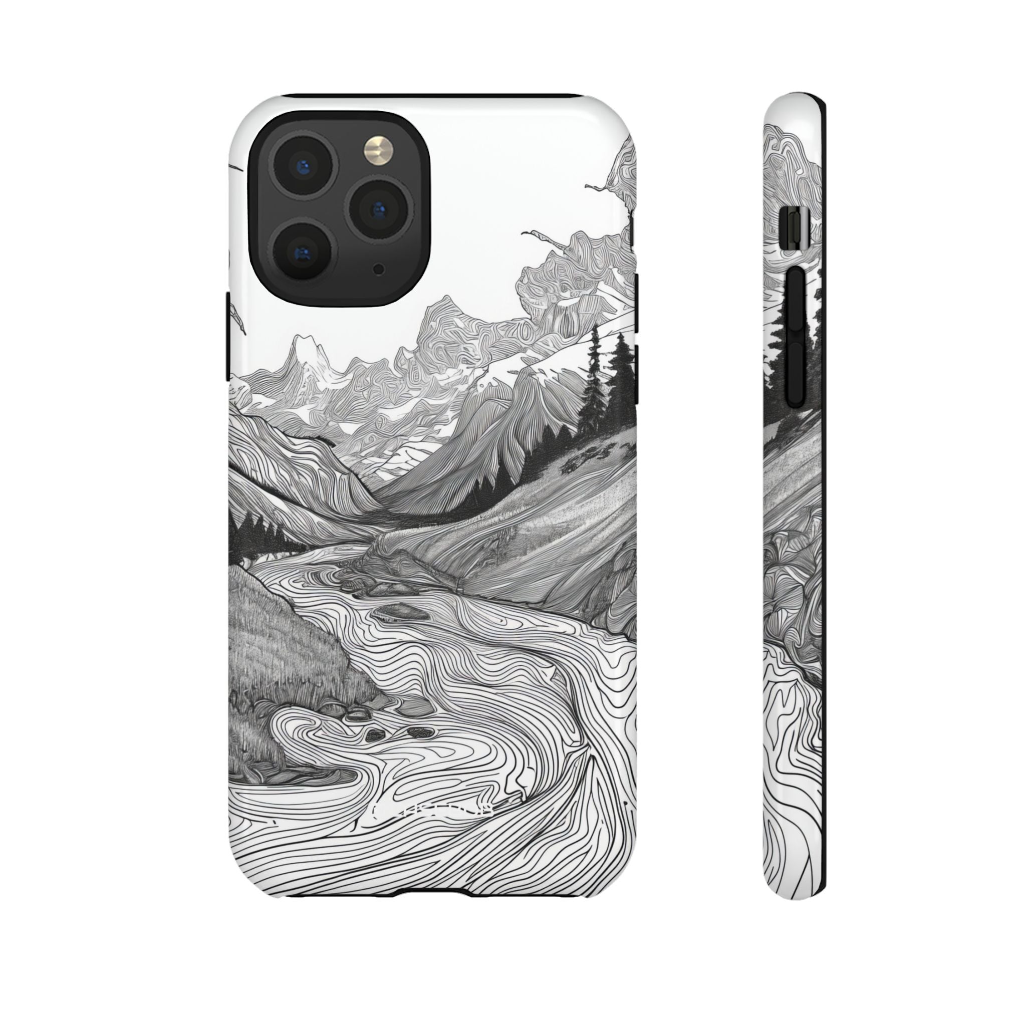 Monochrome Serenity | Protective Phone Case for iPhone