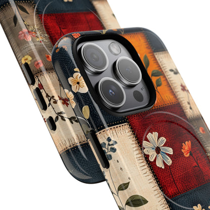 Patchwork Blooms iPhone 15 Pro Case - Tough+