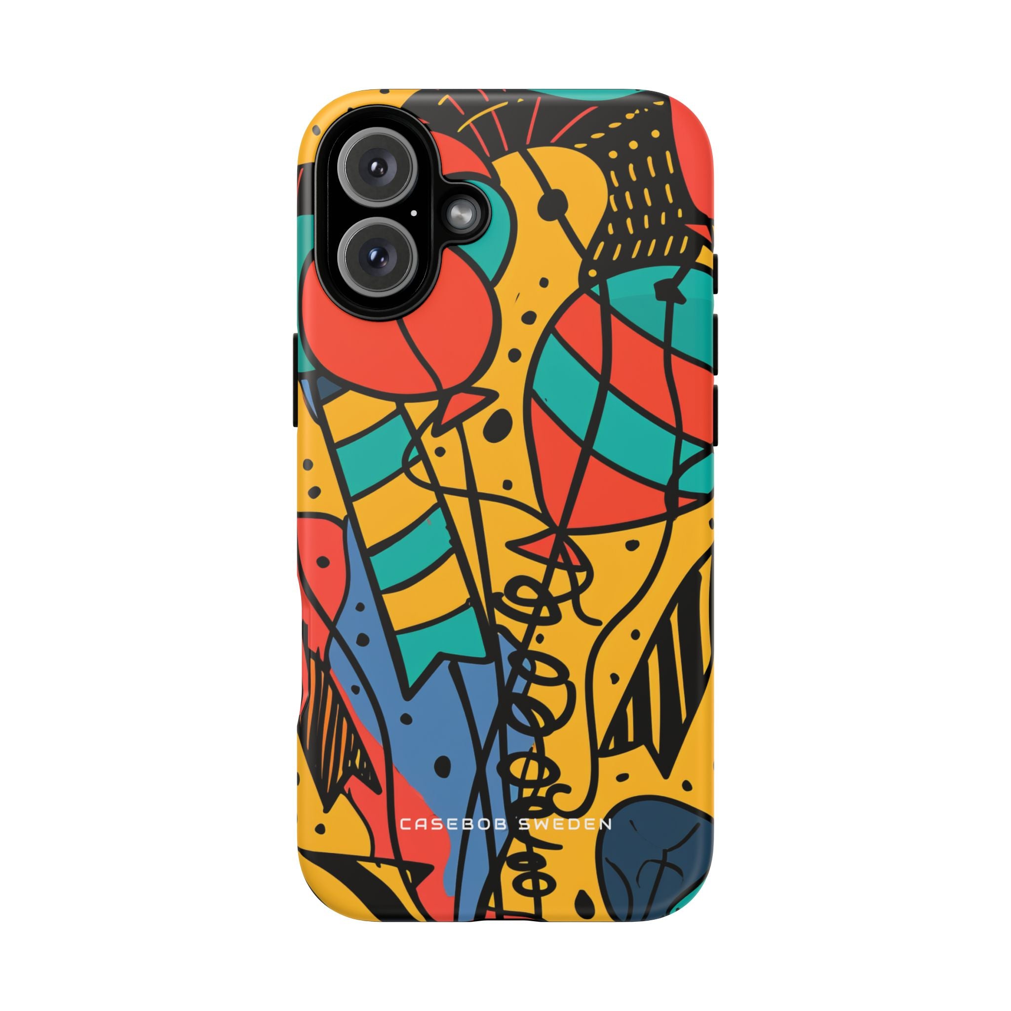 Playful Lines in Motion iPhone 16 - Tough Phone Case