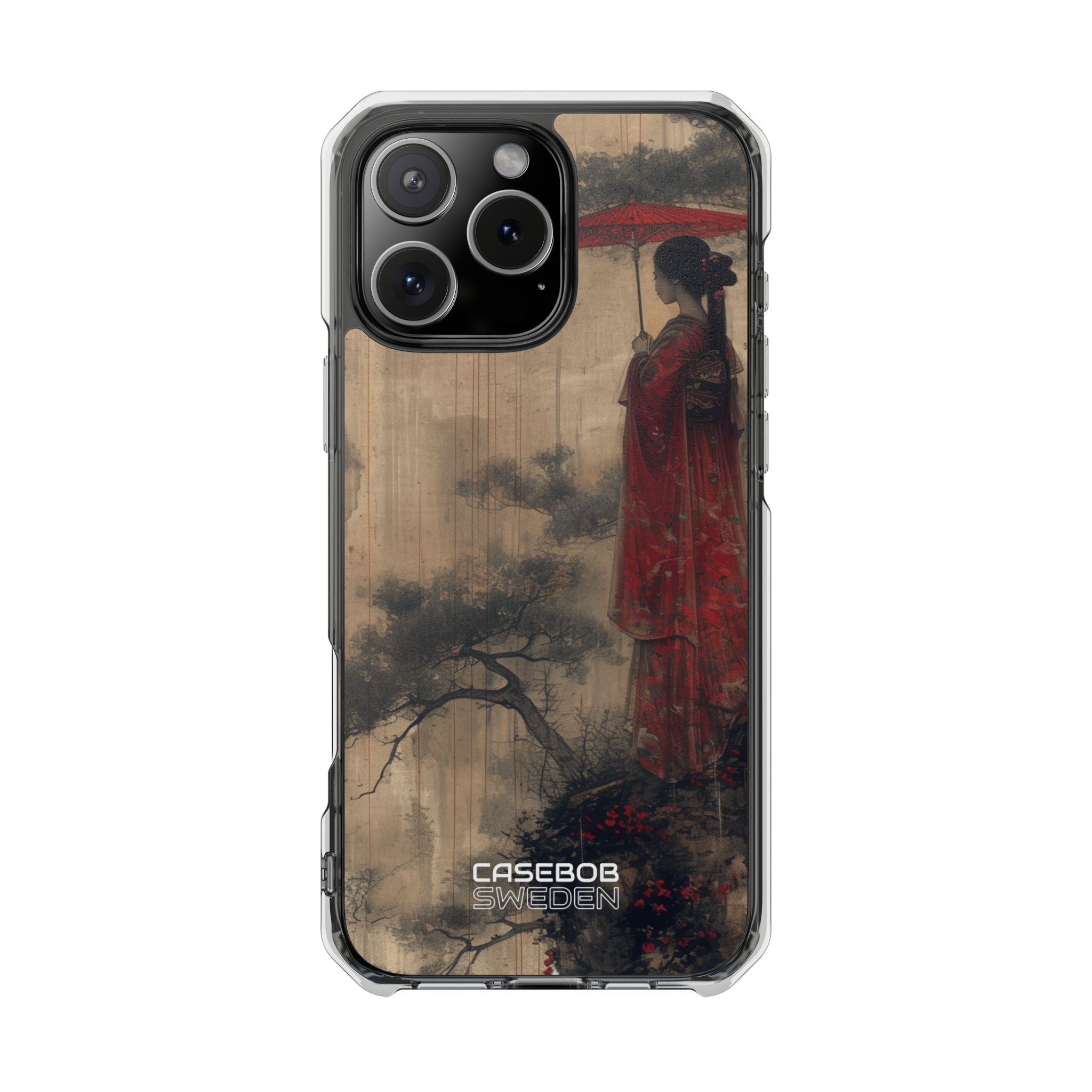 Crimson Umbrella Vista iPhone 16 - Impact Clear+