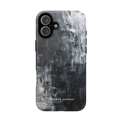 Textured Monochrome Blossom iPhone 16 - Tough Phone Case