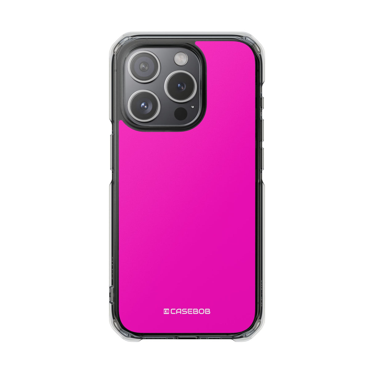 Shocking Pink | Handyhülle für iPhone (Clear Impact Case – magnetisch) 